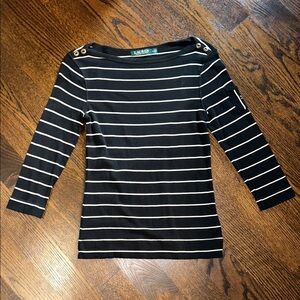 Ralph Lauren Black Striped Women's Top
